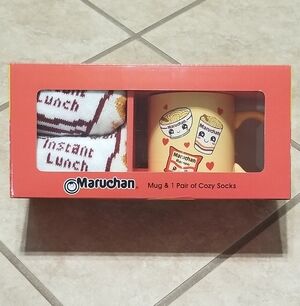MAD Engine Maruchan Ramen Noodle Mug & Cozy Socks Bundle